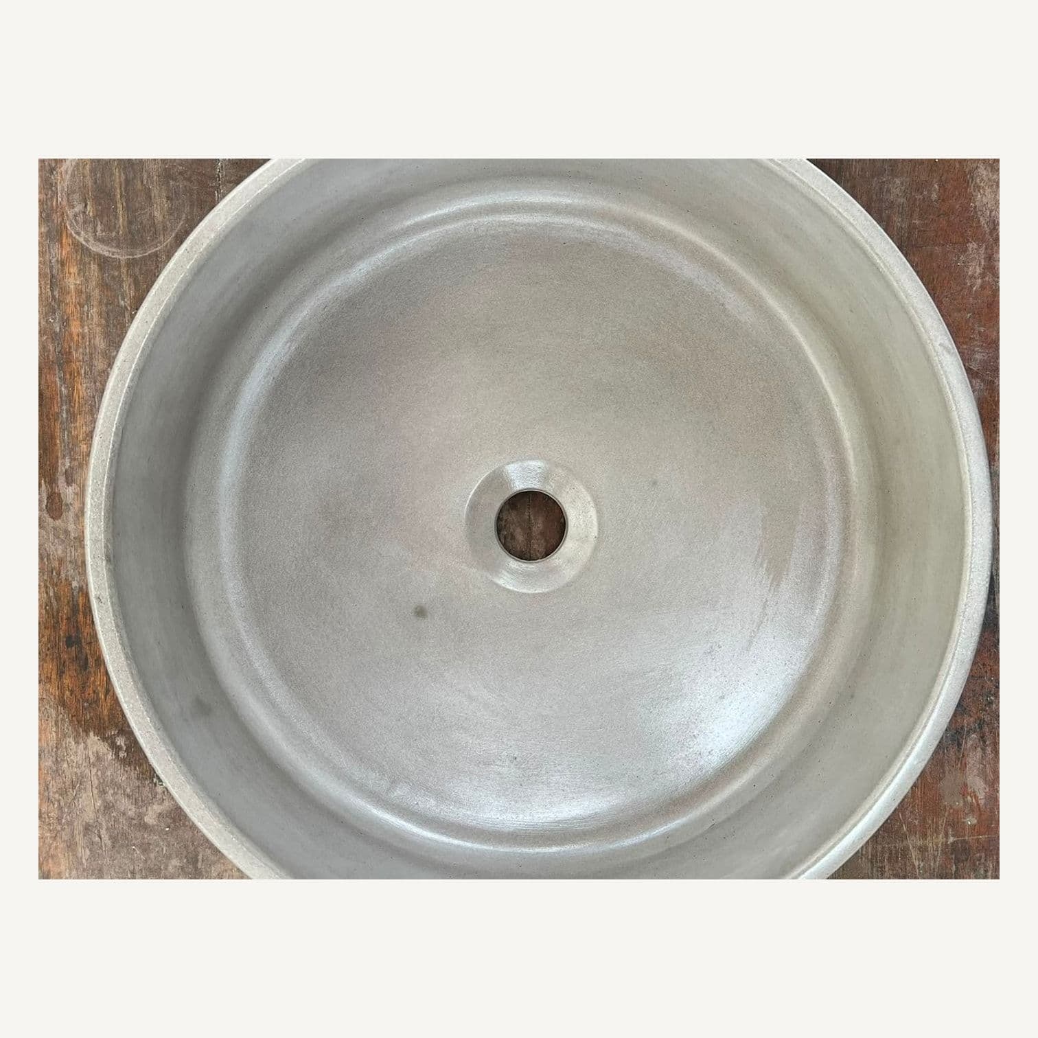 Bacha circular gris-natural